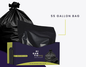 Gigantic Bag 55-Gallon Heavy-Duty Trash Bags - Maximum Strength for Maximum Loads