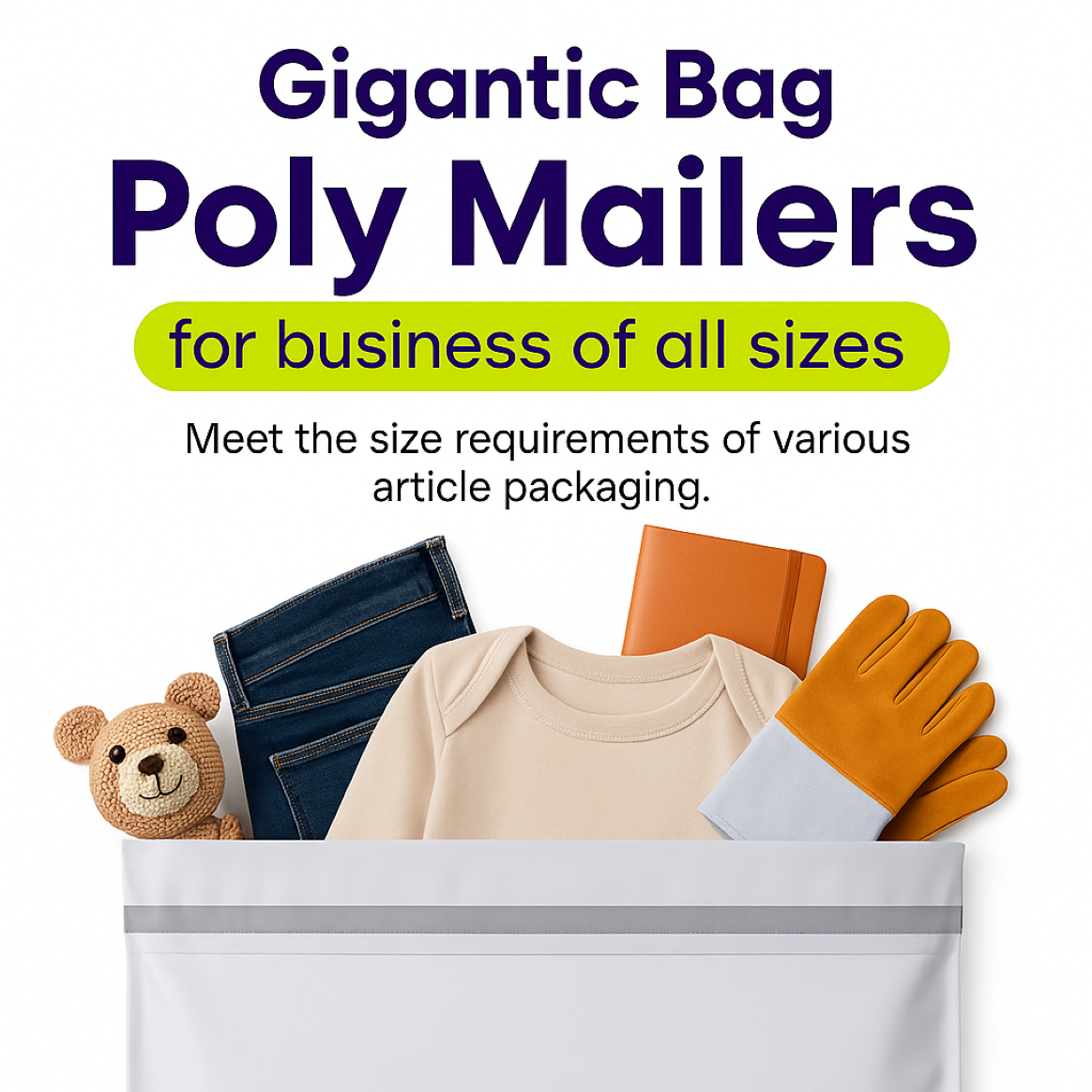 Gigantic Bag Poly Mailers 2.5 Mil